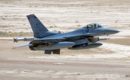 Lockheed Martin F16 Fighting Falcon Takeoff from Balad air base Iraq