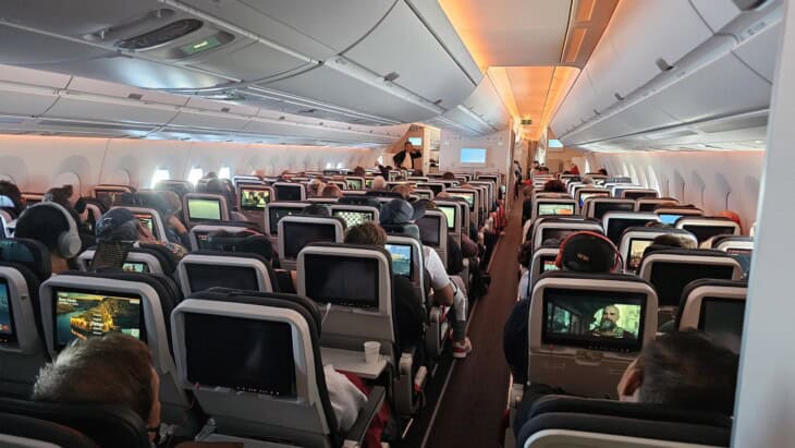 Turkish Airlines Airbus A350 900 Economy class cabin