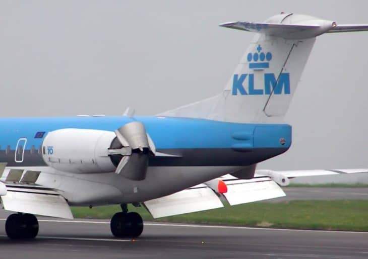 Thrust reverser on KLM Fokker 70