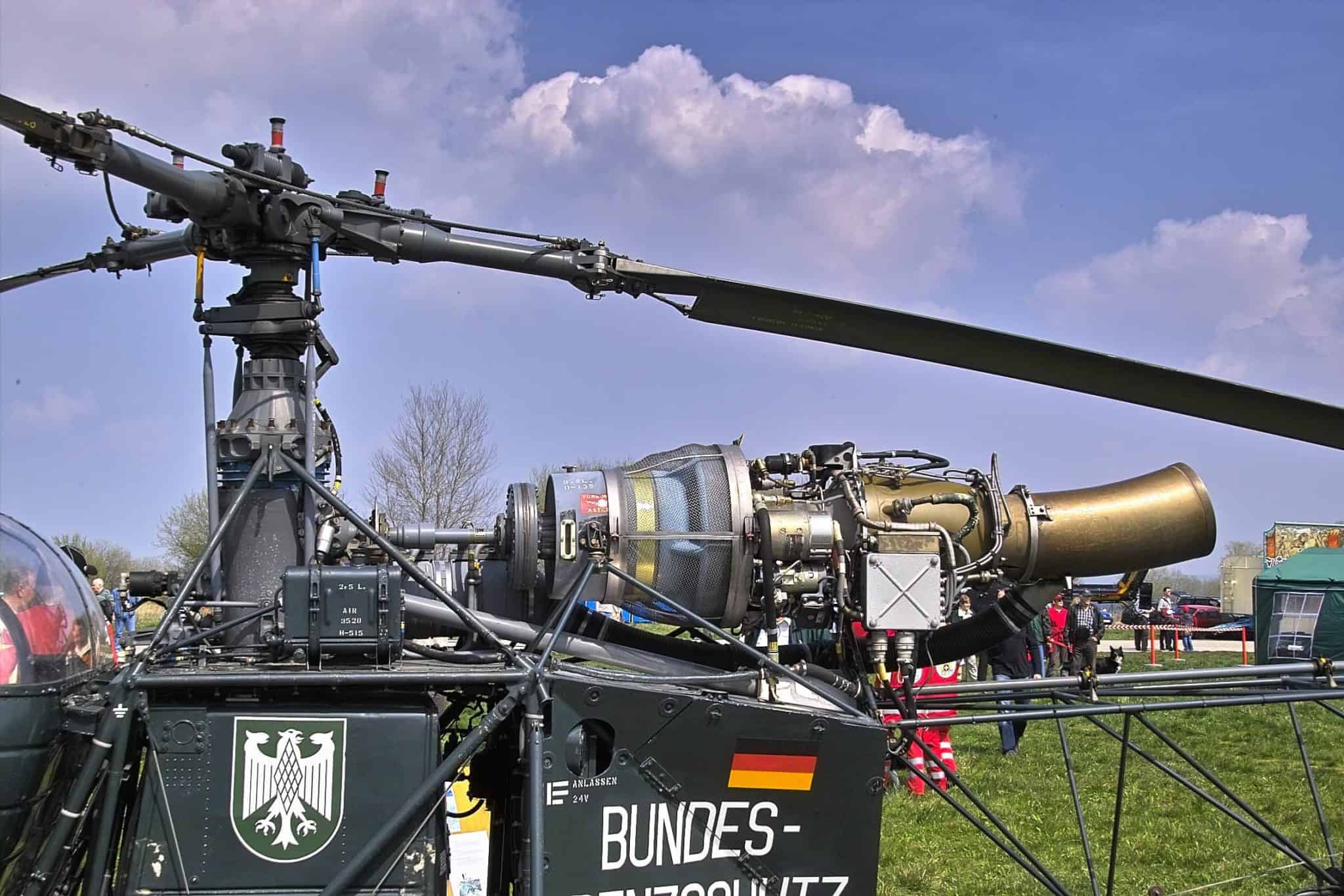 Turboshaft Engine on Helicopter