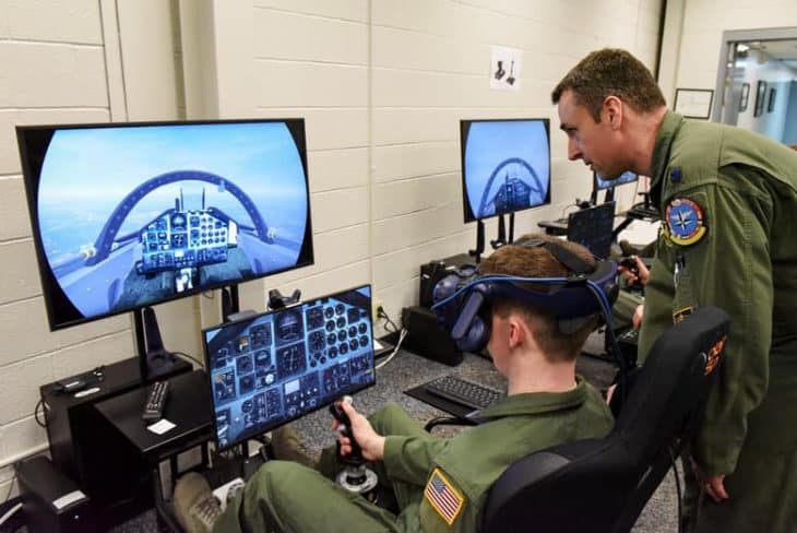 Military Flight Training on Simulator