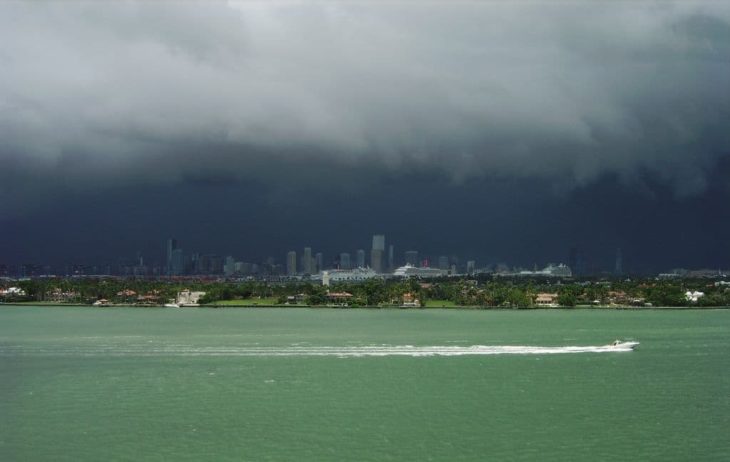 Miami, FL. Typical summer afternoon thunderstorm rolling in from the Everglades