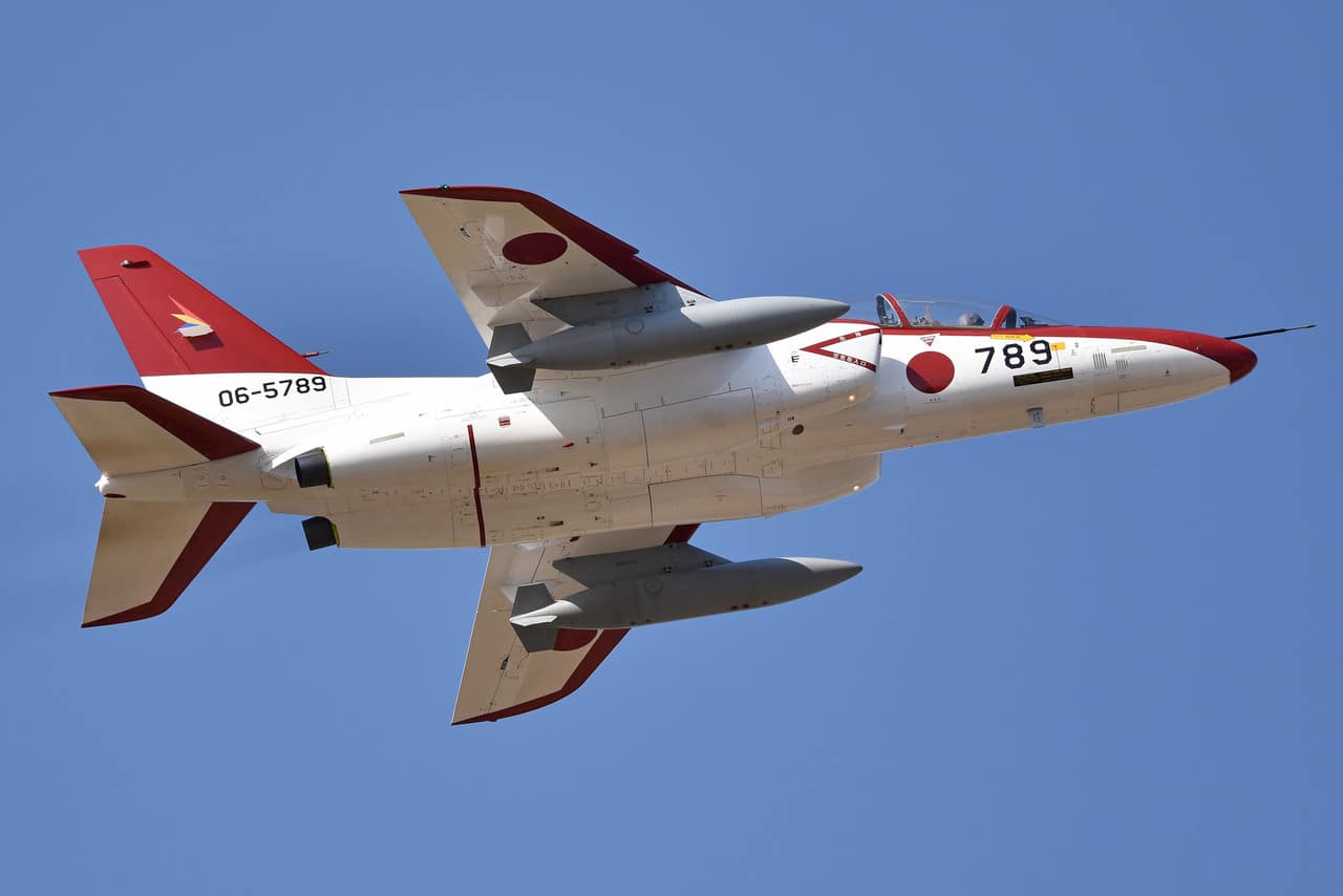 Japan JASDF Kawasaki T-4 trainer aircraft red fin Furuta Choco Egg Aircraft