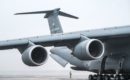 Lockheed C 5M Super Galaxy delivering Sikorsky Blackhawks to Riga airport 3