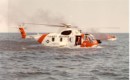 USCG HH 3F Pelican on the water.