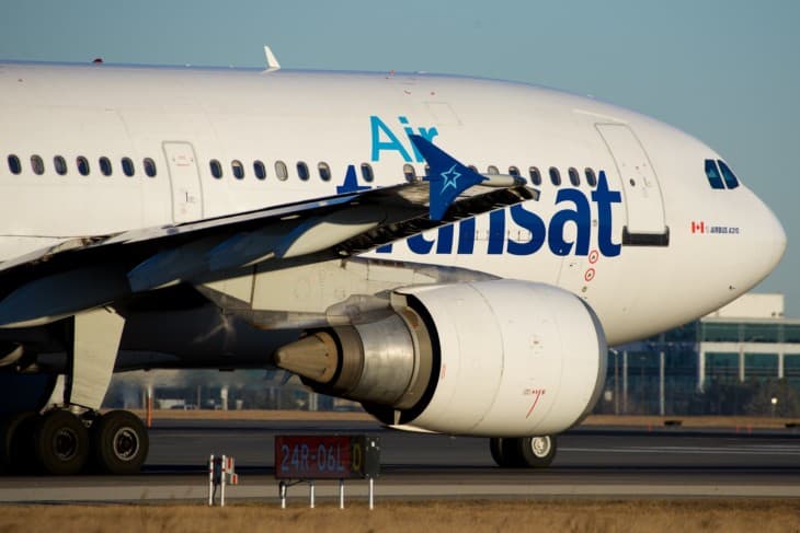 Air Transat Airbus A310 300 Engine Closeup