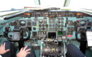 Cockpit of DC 9 40 belonging to Northwest Airlines.