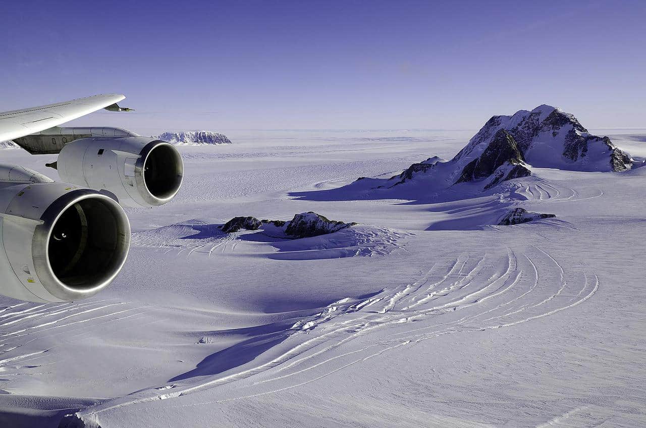 What happens if a plane flies over Antarctica?
