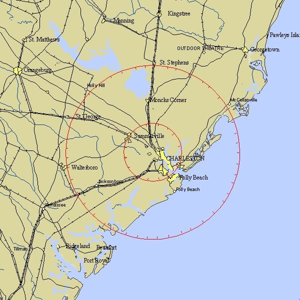 Example of a presidential temporary flight restriction in South Carolina