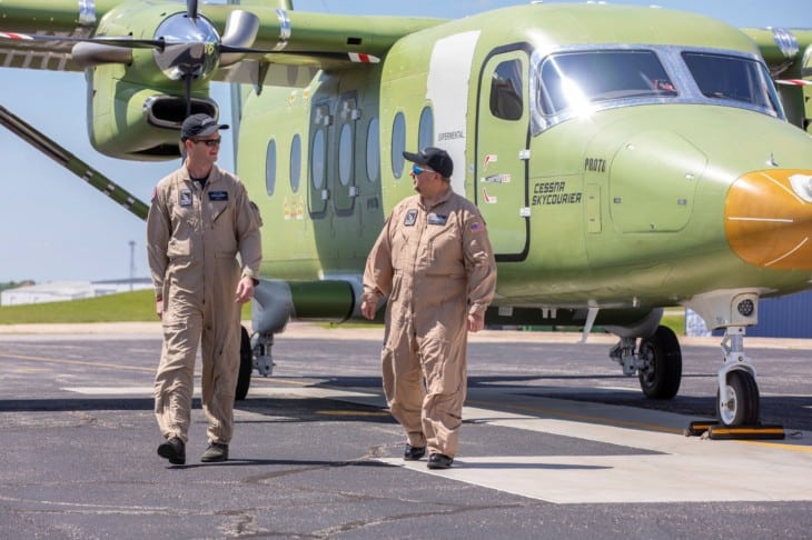 Cessna SkyCourier First Flight pilots