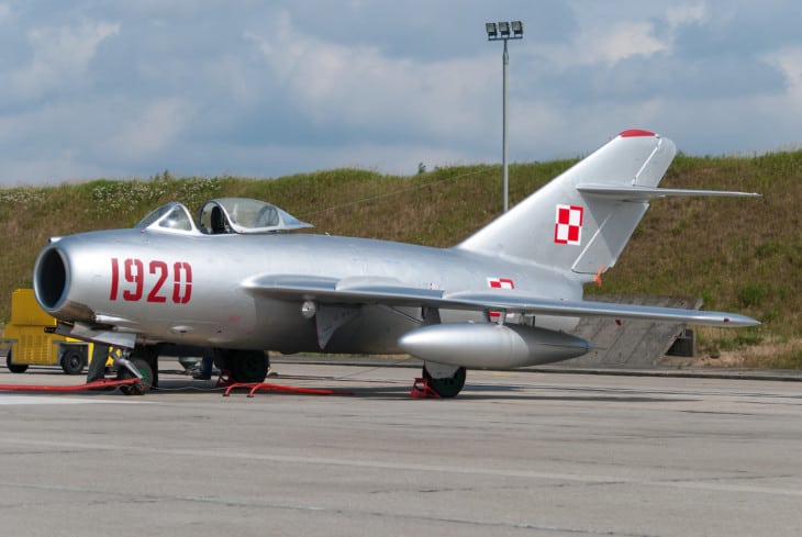 Mikoyan Gurevich MiG 15 at Swidwin Air Picnic 2013.
