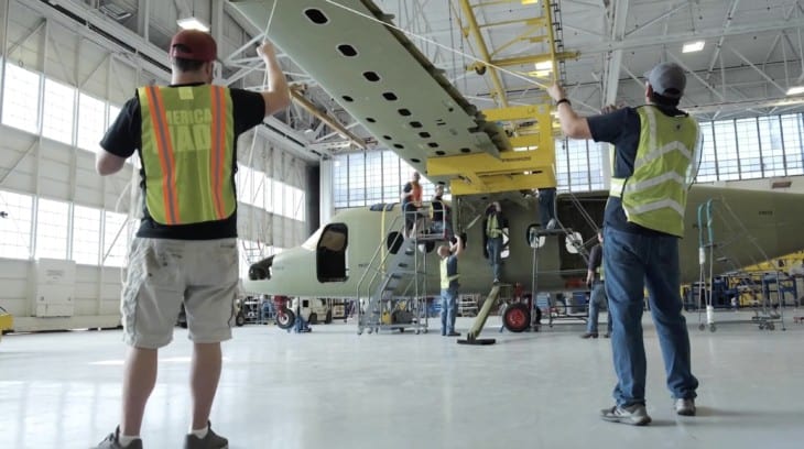 attaching wing to Cessna 408 SkyCourier