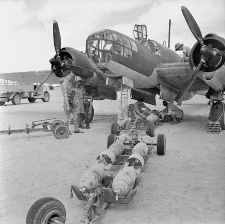 Martin Maryland 39 Sqn being armed.