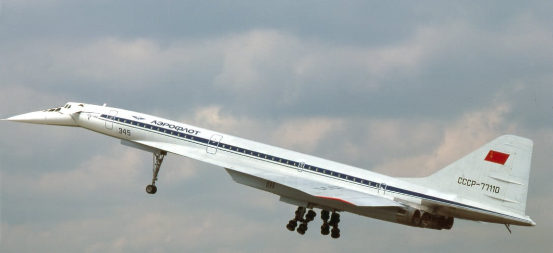 Aeroflot Tupolev Tu 144 taking off