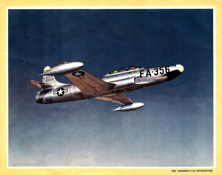 The Lockheed YF 94A All Weather Interceptor prototype.