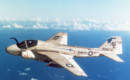 U.S. Navy Grumman A 6E Intruder aircraft from Attack Squadron 52 VA 52 Knightriders in flight in 1981.