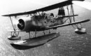 A U.S. Navy Curtiss SOC 1 Seagull scout observation aircraft in flight. 1939