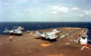 U.S. Navy Vought F7U 3M Cutlass aircraft of Attack Squadron VA 86 on USS Forrestal.