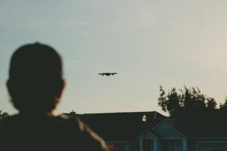 drone over private residence