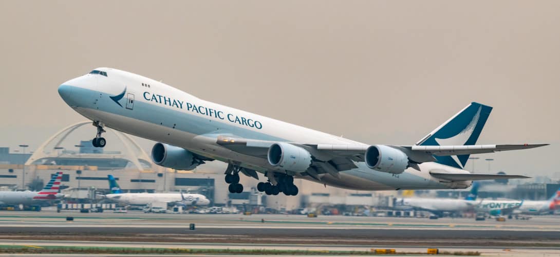 Cathay Pacific Cargo 747 8F taking off