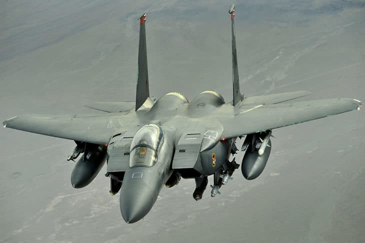 F 15E on patrol over Afghanistan.