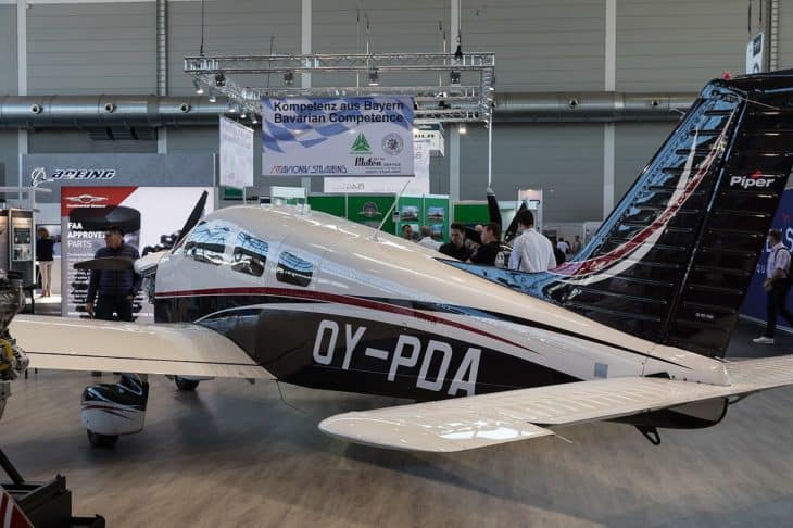 Piper Archer DX at AERO Friedrichshafen 2018.