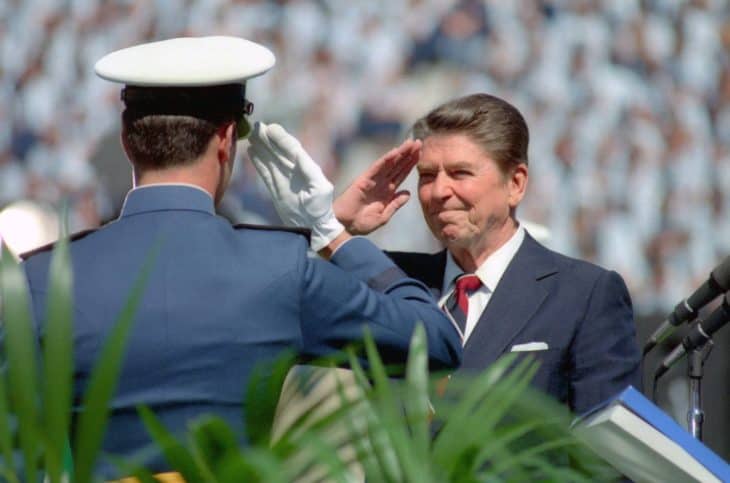 President Reagan Salutes an Air Force Cadet