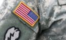 Reverse US flag patch on US Army uniform