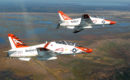 Two U.S. Navy T 45C Goshawk jets from Training Air Wing One.