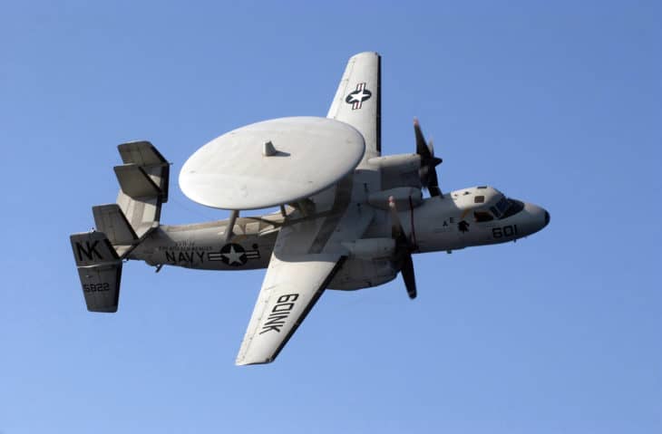 An E 2C Hawkeye from the Black Eagles of VAW 113.