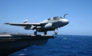 An EA 6B Prowler launches from USS Enterprise.