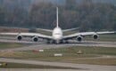 Emirates Airbus A380 800 front view