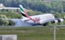 Emirates Airbus A380 800 touchdown