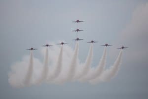 The Red Arrows at Armed Forces Day National Event Held in Cleethorpes in 2016 2