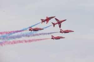 The Red Arrows at Armed Forces Day National Event Held in Cleethorpes in 2016 3