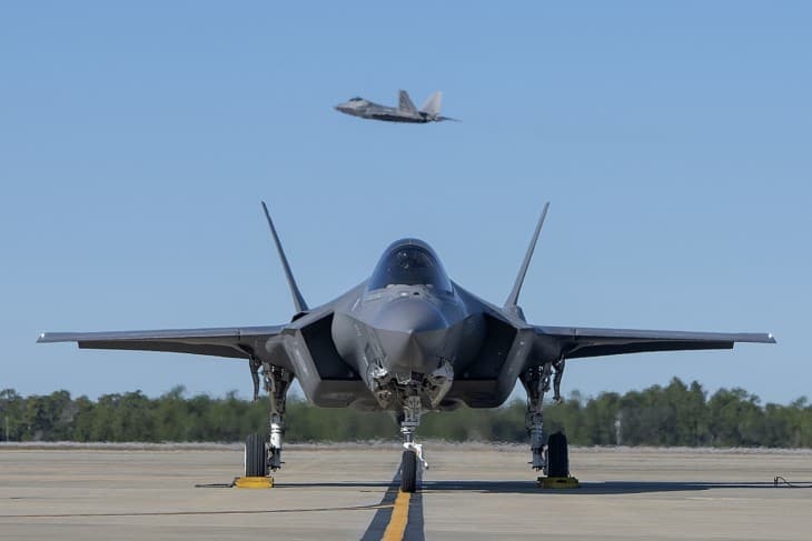 An F 35A Lightning II assigned to the 58th Fighter Squadron.