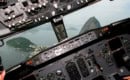 Cockpit view during landing