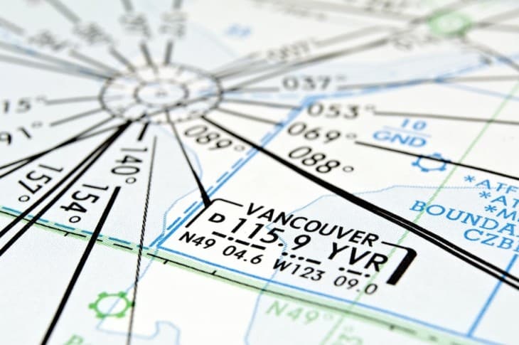 Vancouver aeronautical map