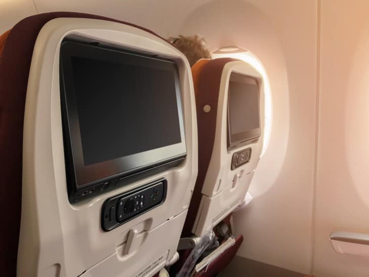 Airplane LCD screen