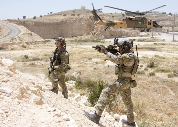 U.S. Air Force Special Tactics Commandos training in Jordan