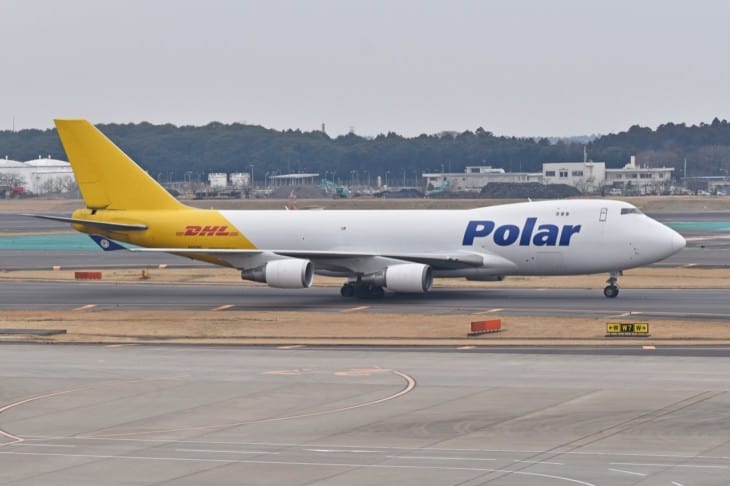 This Boeing 747 was built in 2002 for EVA Airways as B-16483. Transferred to Atlas Air in 2018 and leased to Polar Air Cargo to be operated for DHL.