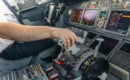 Pilot in cockpit