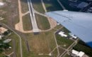 aerial view of runway