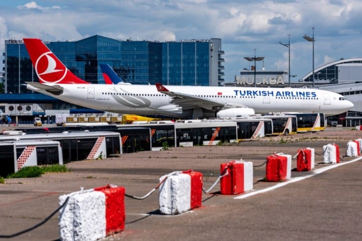 Airbus A330 300 Turkish Airlines at Vnukovo airport in Moscow