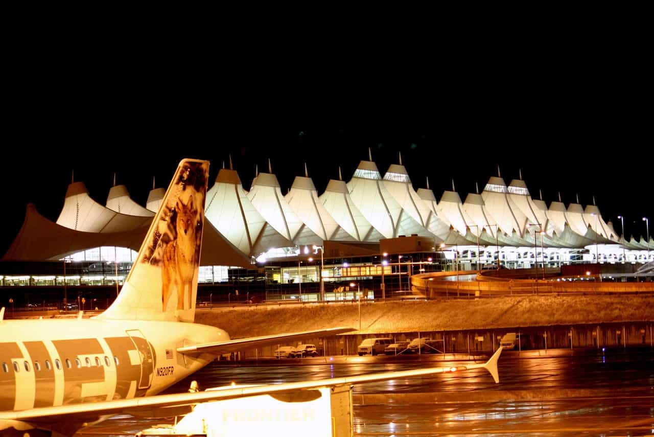 Denver International Airport view from the Frontier gates