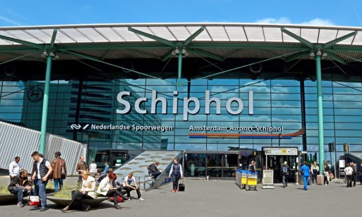 The main entrance of Amsterdam Airport Schiphol