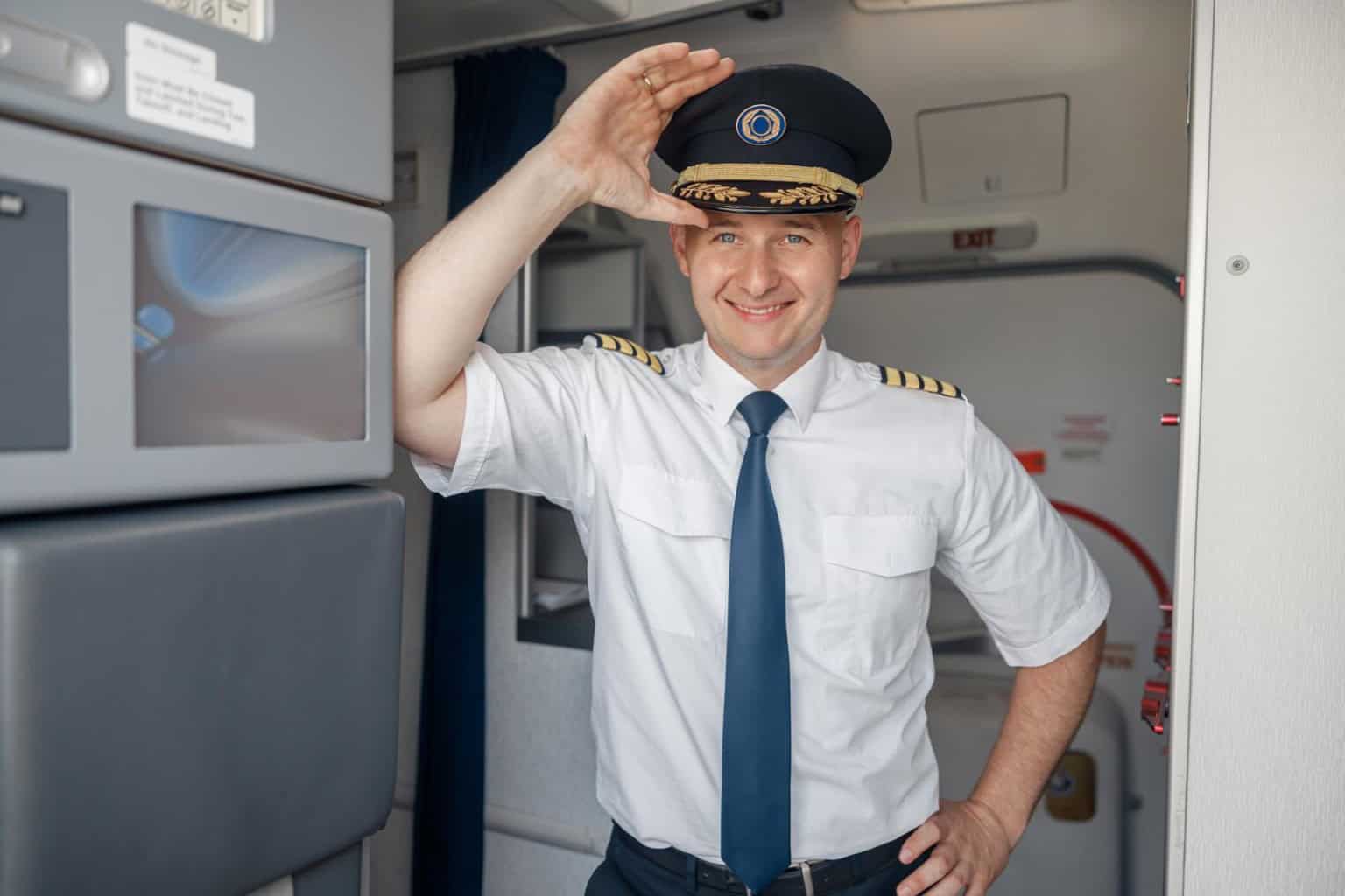 male pilot in uniform