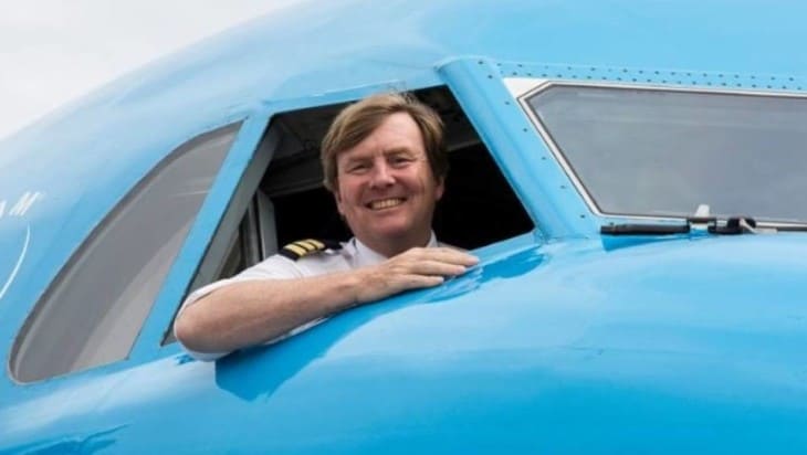 Willem Alexander King of The Netherlands as a Pilot