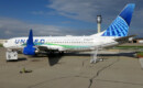 UNITED 737-8 MAX at KCLE wearing the "Sustainable Aviation Fuel Livery"