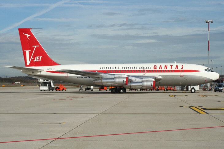 Boeing 707-138B John Travolta in QANTAS livery